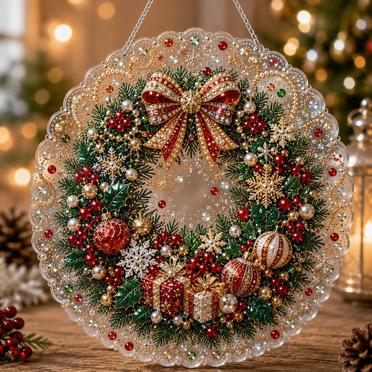 Christmas Pearl Diamond Art Ornament Kit | DIY  Hanging Decor