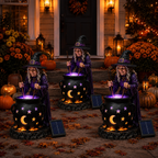 🎃Halloween Witch Glowing Cauldron Solar Light