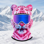 WildFace Animal Ski Mask – Funny Fleece Balaclava for Skiing & Snowboarding
