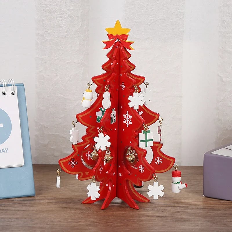 🎄Christmas Pre Sale£7.99!!☃️🎄DIY Wooden Christmas Tree Ornament Set – Build, Decorate & Play! ✨🎅