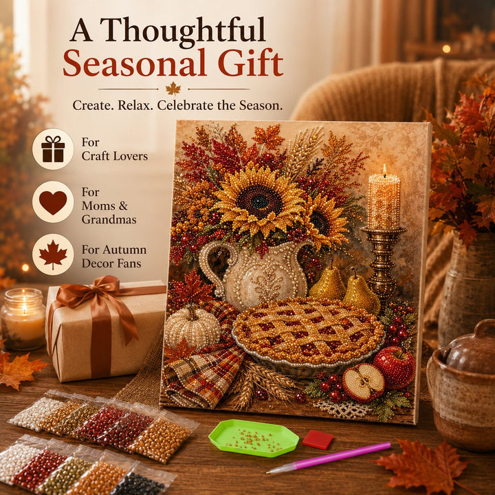 🍂 LAST DAY 49% OFF – Premium 3D Pearl Autumn & Thanksgiving Diamond Painting Art Kit  🍁🦃💎