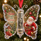🔥🎄Christmas Cash Gift Butterfly Ornament🦋 – Holiday Money Holder Keepsake💵✨