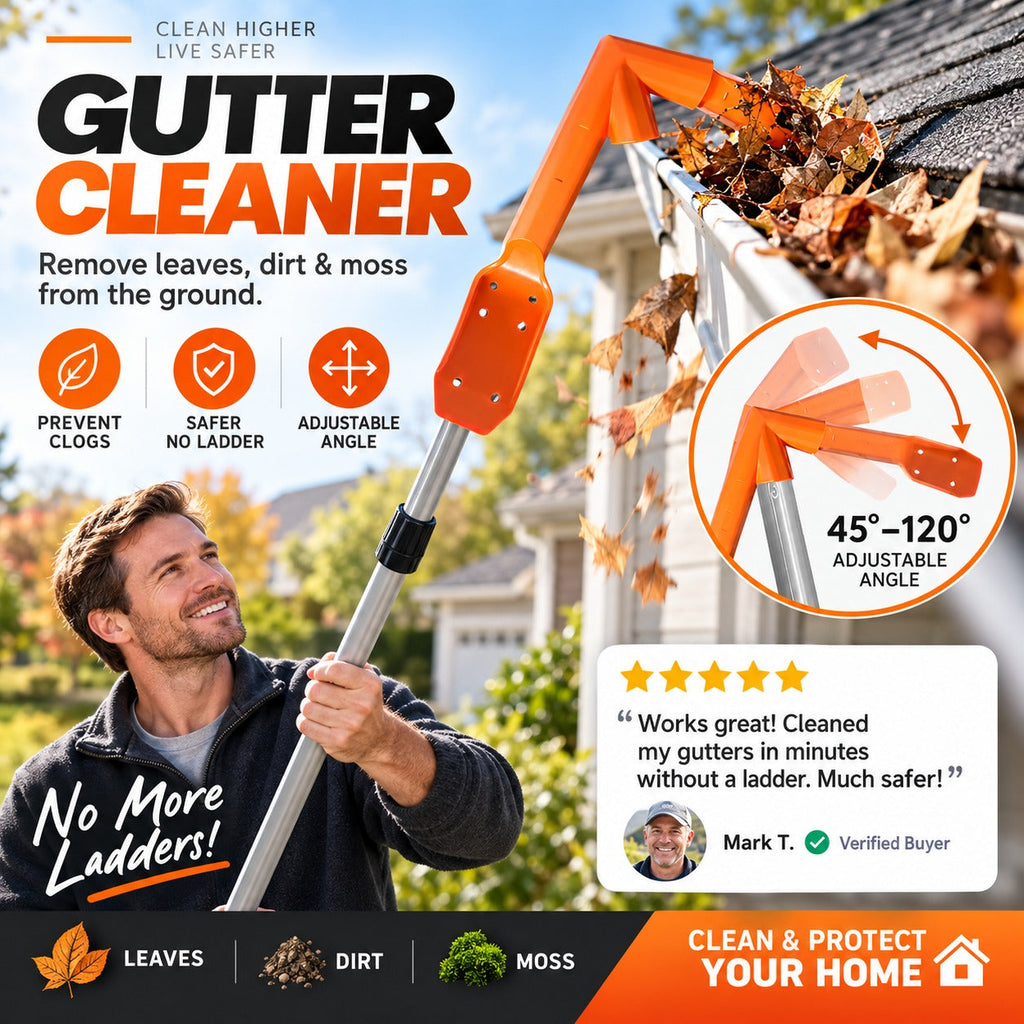 🔧 LIMITED‑TIME 49% OFF! ✨ No-Climb Gutter Cleaning Tool