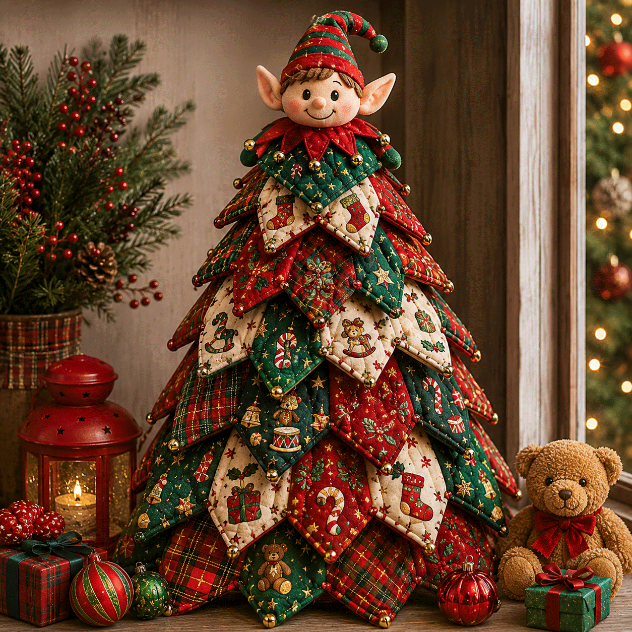 Gingerbread Man DIY Quilted Christmas Tree Kit