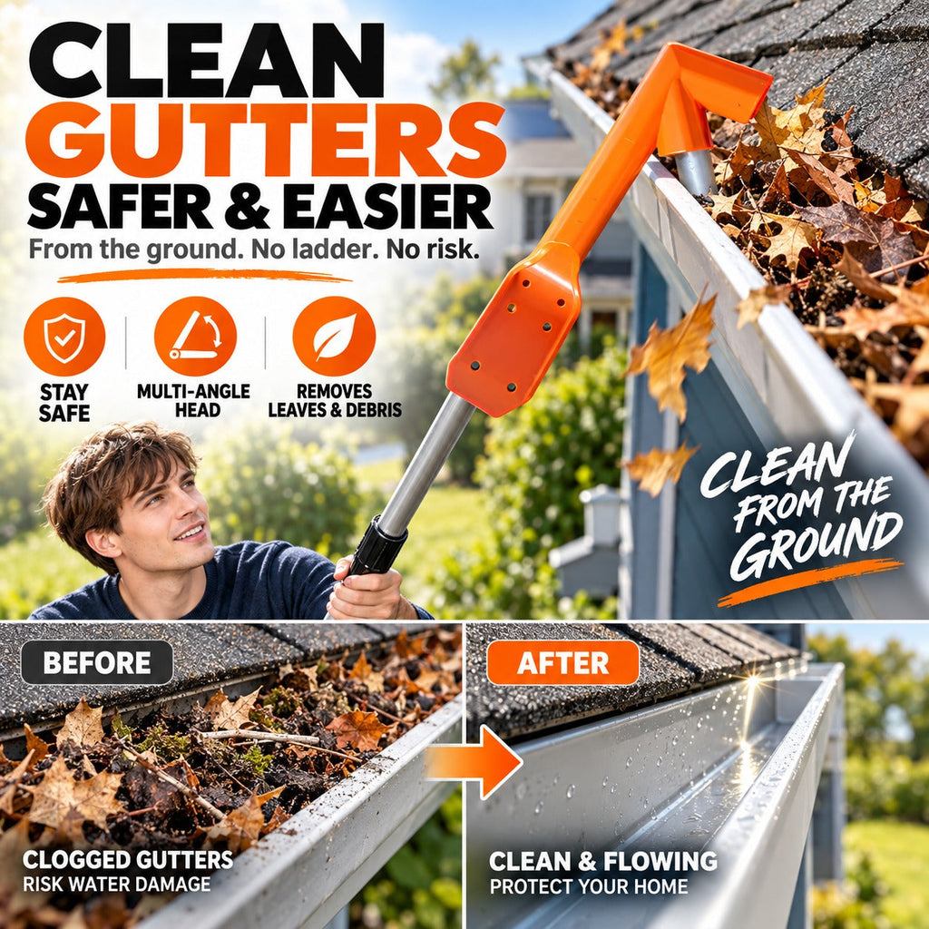 🔧 LIMITED‑TIME 49% OFF! ✨ No-Climb Gutter Cleaning Tool