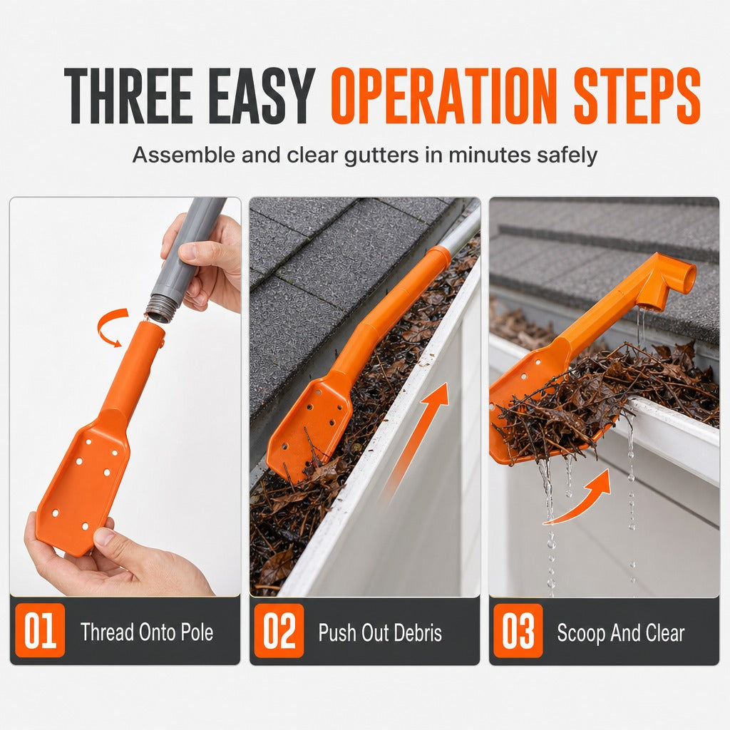 🔧 LIMITED‑TIME 49% OFF! ✨ No-Climb Gutter Cleaning Tool
