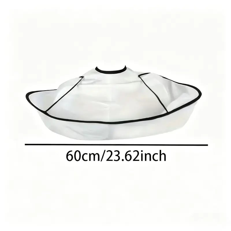 Portable Waterproof Hair Cutting Cape, Hair Catcher Bib, Reusable Barber Apron For Household & Salon Hair‐Cutting