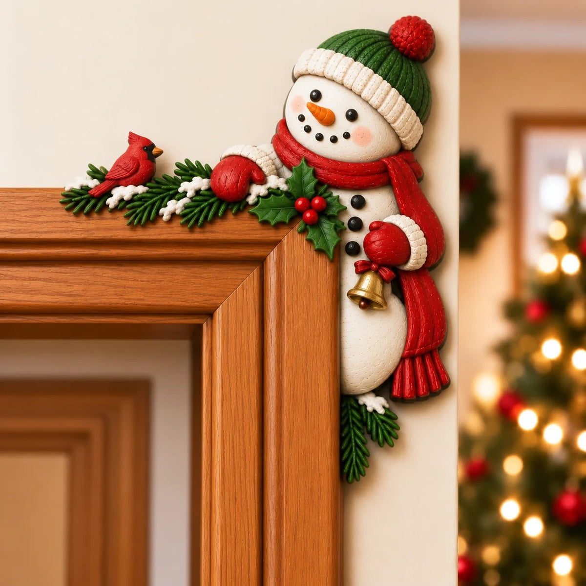 🎅✨Christmas Peekaboo Door Frame Corner Decor – 3D Holiday Character Decoration