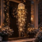 DIY Hanging Snowflake & Crystal LED Christmas Light✨❄️