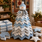 Frosty Snowman DIY Quilted Santa Christmas Tree Kit