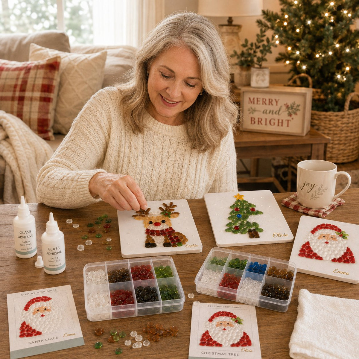 🔥 63% OFF | Only £11.99 🎄Christmas Sea Glass Art DIY Kit – Create Your Own Festive Keepsake