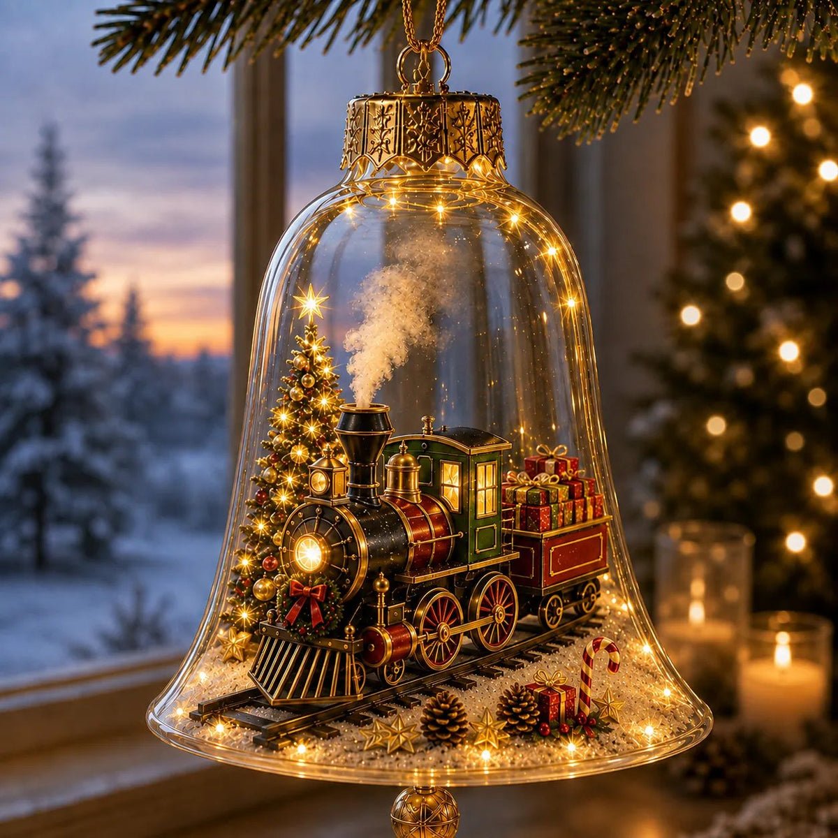 ✨Christmas Discout: Only £9.99!!!🎄 Glowing Christmas Story Ornament – Light-Up Mini Holiday Scene