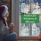 🎄 Only £6.99 | Christmas Village Window Decoration Set