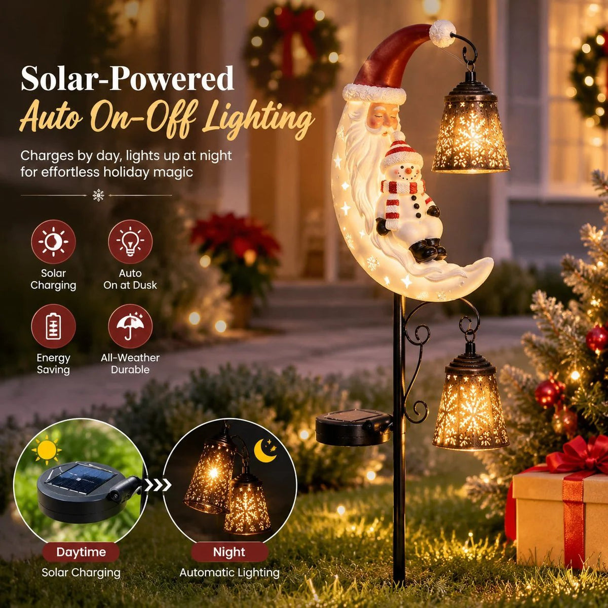 🔥 68% OFF | Christmas Moon Solar Garden Light 🎄