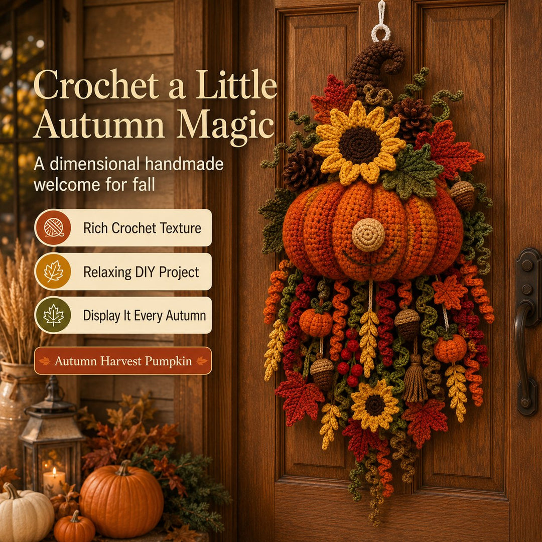 🧶DIY Seasonal 3D Crochet Door Hanger Kit Collection | Coordinated Yarn, Filling, Accessories & Step-by-Step Instructions Included 💕