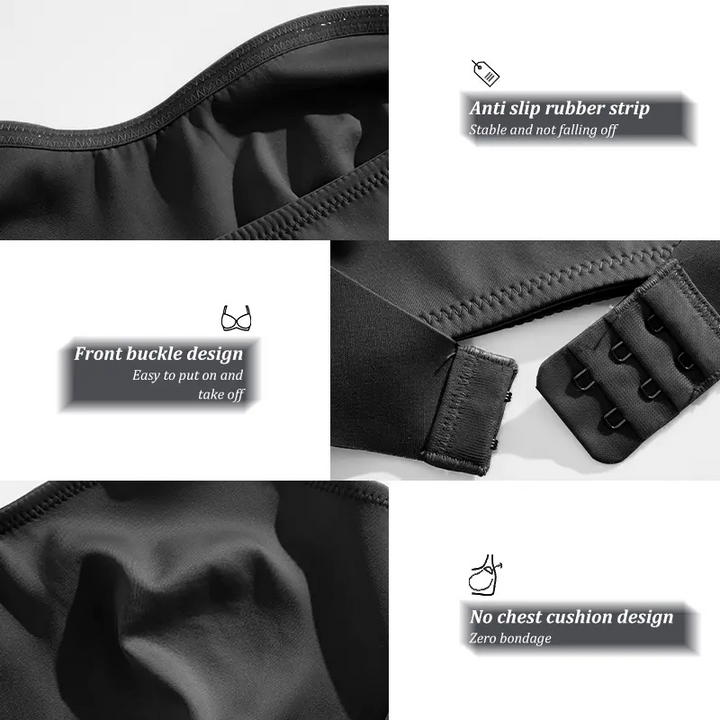 Front Closure Wireless Seamless Bandeau Bra