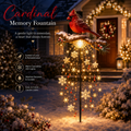❤️ Cardinal Memory Fountain – Lighted Christmas Remembrance Garden Decor