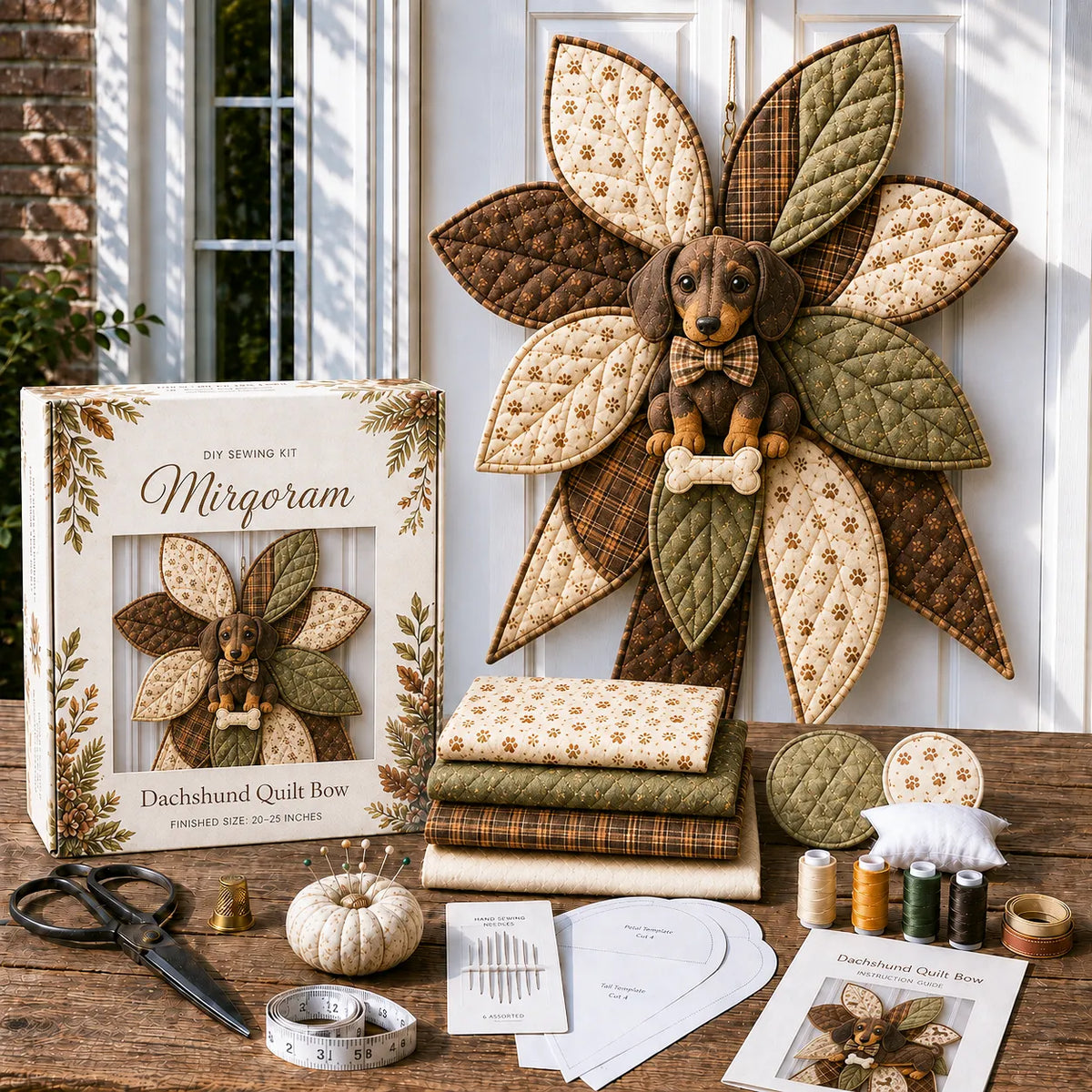 Owl - Handmade Quilted Door Bow DIY Sewing Kit