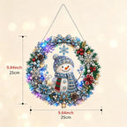 Christmas Pearl Diamond Painting Pendant Kit 9.84 Inch with LED Lights