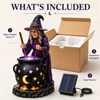 🎃Halloween Witch Glowing Cauldron Solar Light