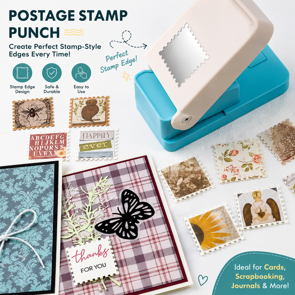📮Create-Your-Own Vintage Stamp Paper Punch✂️