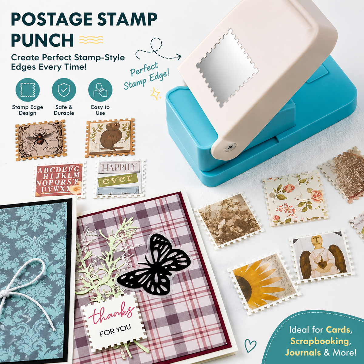 📮Create-Your-Own Vintage Stamp Paper Punch✂️