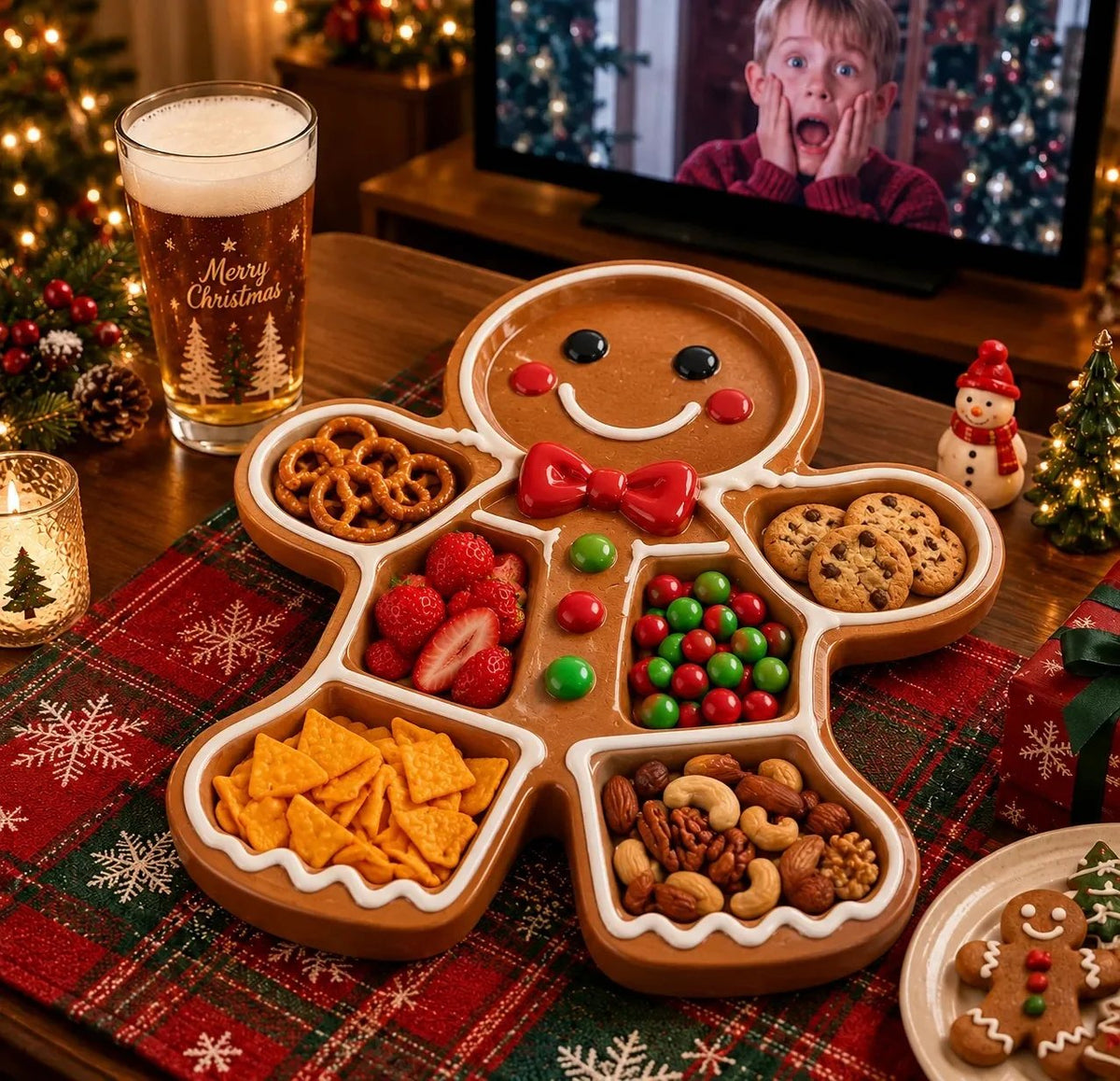 🎄 50% OFF | Christmas Character Snack Serving Tray – Festive Party Platter
