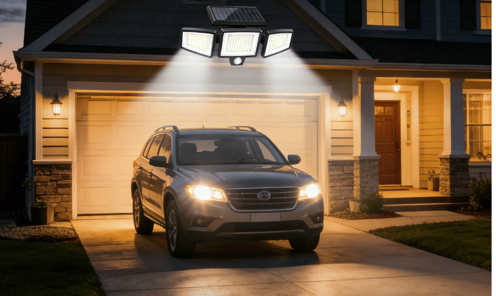 Yunsune 210 LED Solar Security Light with Motion Sensor & Remote