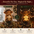 🎄 64% OFF | Highland Cow Christmas Tree Topper – Cozy Glowing Star Decoration ✨