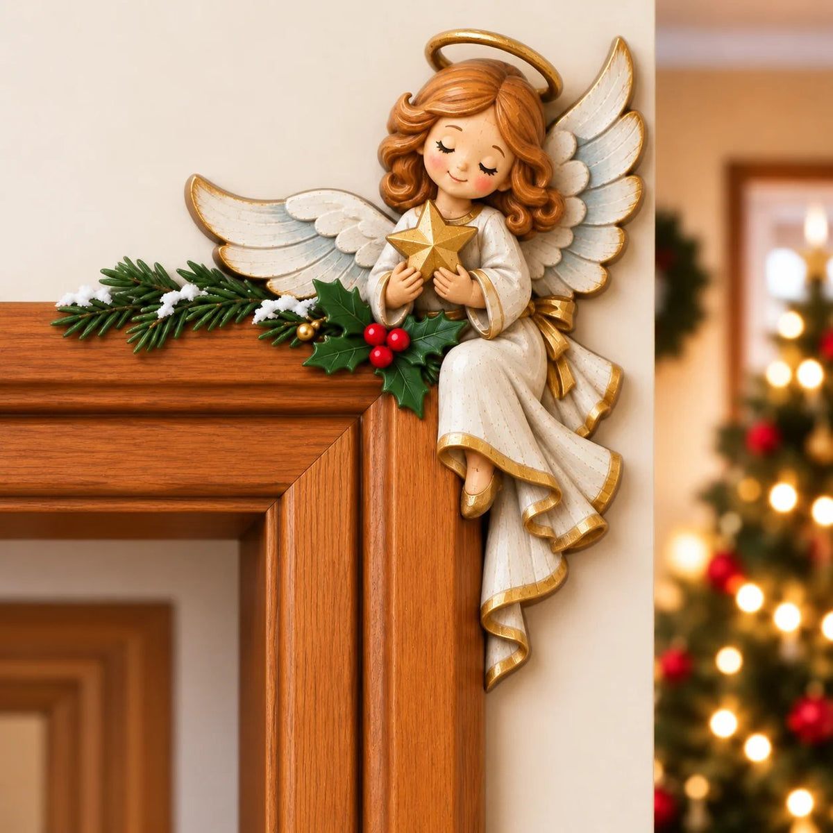 🎅✨Christmas Peekaboo Door Frame Corner Decor – 3D Holiday Character Decoration
