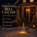 🎄 Save 56% – Solar-Powered Christmas Bell Cascade Light ✨ Magical Outdoor Garden & Pathway Decor