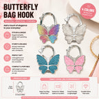 Butterfly Foldable Handbag Hook – Stylish, Portable & Non-Slip Bag Hanger