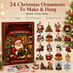 🎄 53% OFF | 24 DIY Christmas Diamond Painting Ornaments – Make & Hang ✨