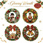 Christmas Pearl Diamond Painting Pendant Kit 9.84 Inch with LED Lights