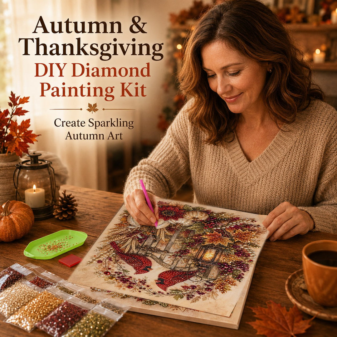 🍂 LAST DAY 49% OFF – Premium 3D Pearl Autumn & Thanksgiving Diamond Painting Art Kit  🍁🦃💎