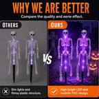💀 Solar Skeleton Ground Stake Lights | Waterproof Outdoor Halloween Decor Lights