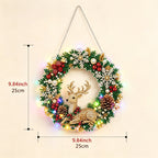 Christmas Pearl Diamond Painting Pendant Kit 9.84 Inch with LED Lights