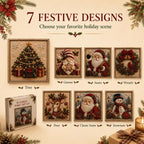 🔥Christmas Discount 59% Off🎅 3D Christmas Fabric Poke‐Art Craft Kit | Framed Shelf‐Ready Festive Decor