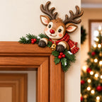 🎅✨Christmas Peekaboo Door Frame Corner Decor – 3D Holiday Character Decoration