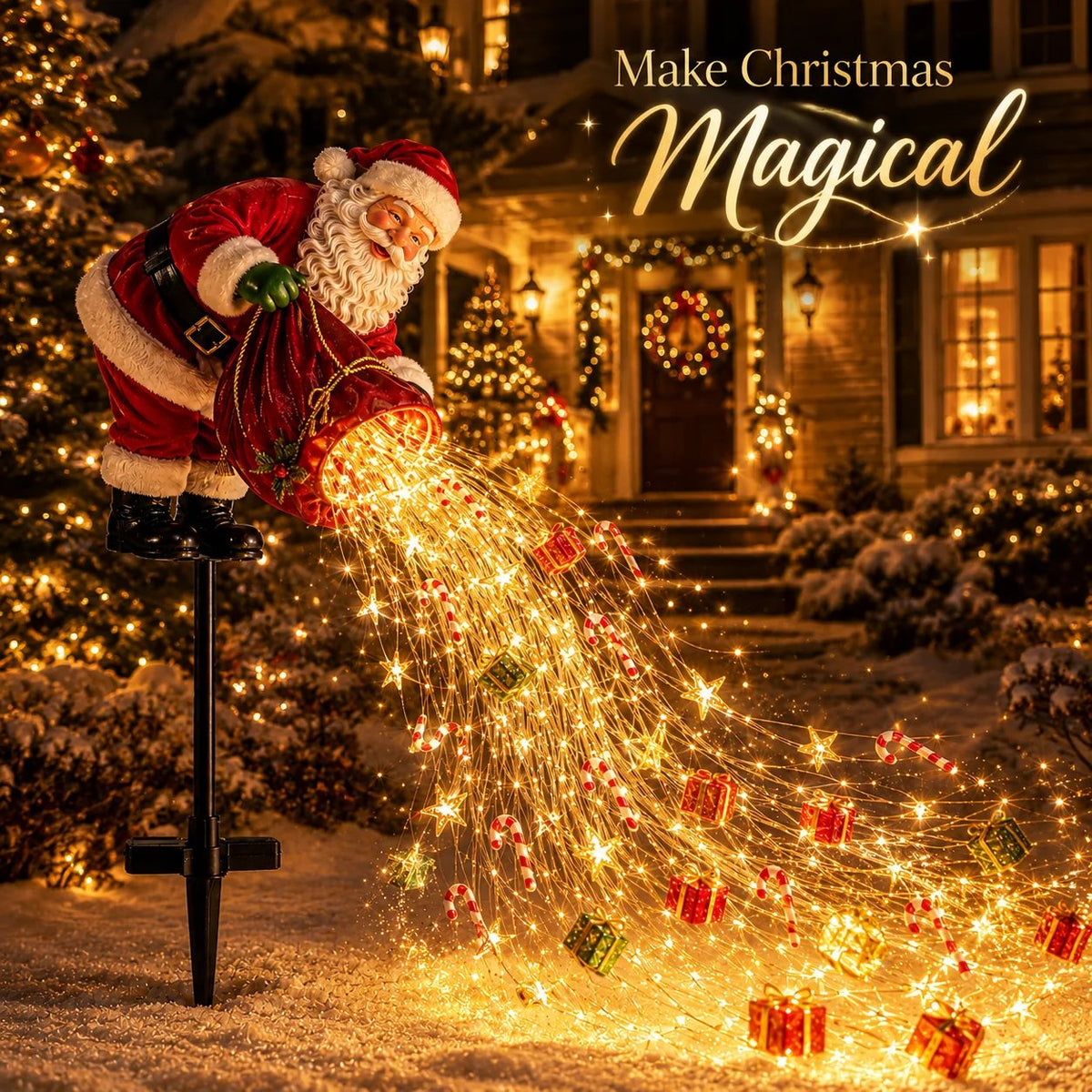 🎅Christmas Early Discount 50% Off 🎁 Santa's Magic Pour – Flowing LED Christmas Garden Light