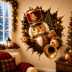 🎅Christmas Break-In 3D Wall Decal – Santa Surprise Effect Christmas Decoration