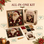 🔥Christmas Discount 59% Off🎅 3D Christmas Fabric Poke‐Art Craft Kit | Framed Shelf‐Ready Festive Decor