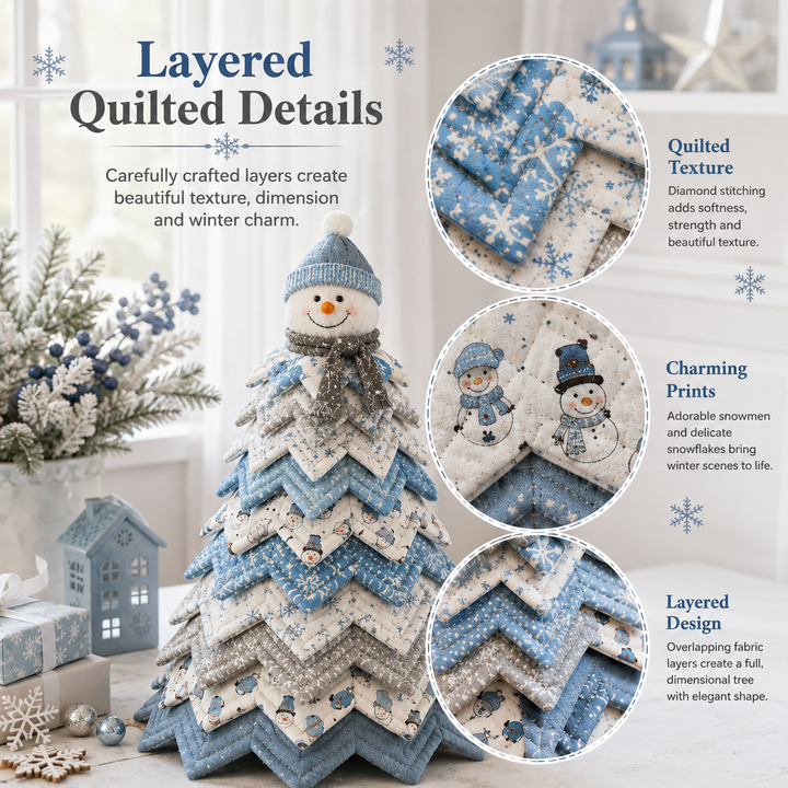 Frosty Snowman DIY Quilted Santa Christmas Tree Kit
