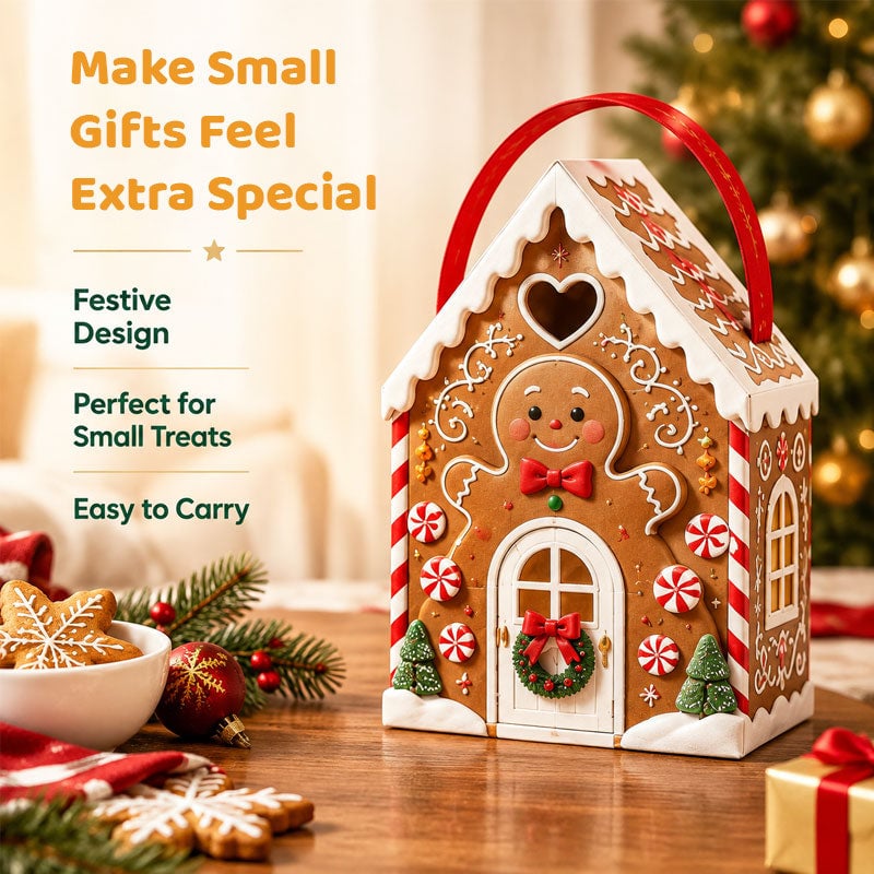 🎁Christmas Cottage Gift Box – 5 Festive Designs for Candy & Small Gifts