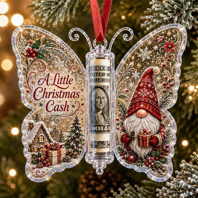🔥🎄Christmas Cash Gift Butterfly Ornament🦋 – Holiday Money Holder Keepsake💵✨