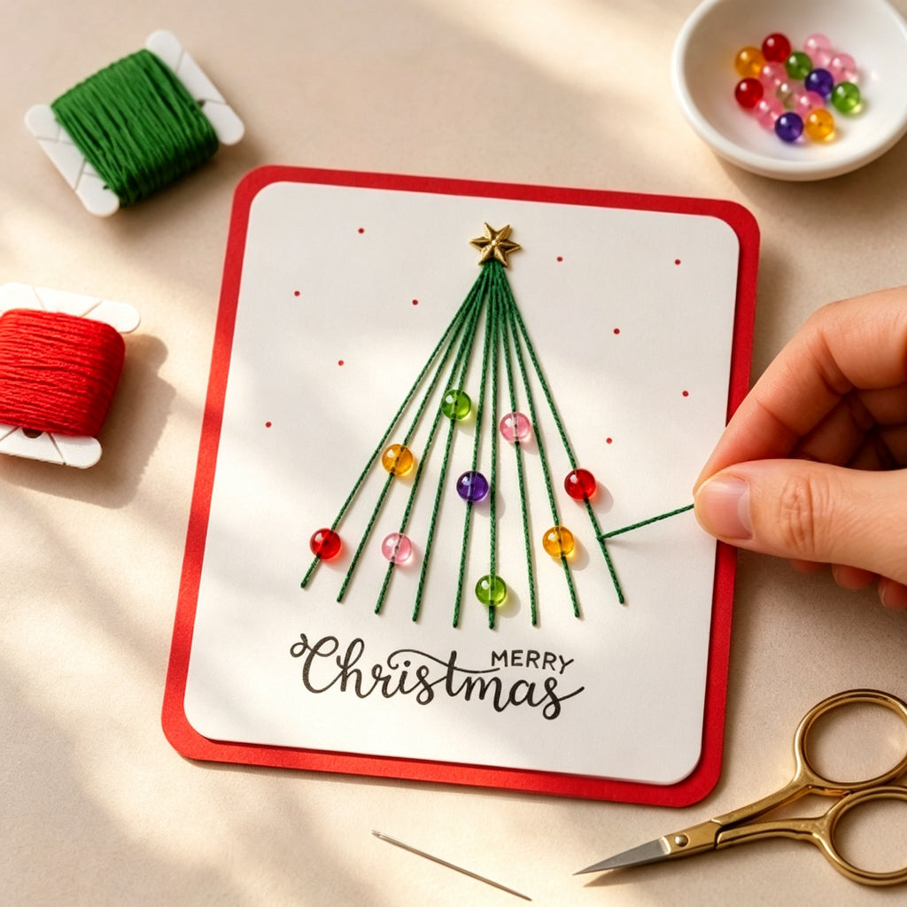 🎄 57% OFF | Christmas Thread Art Card Kit – Create Beautiful Handmade Holiday Cards ✨