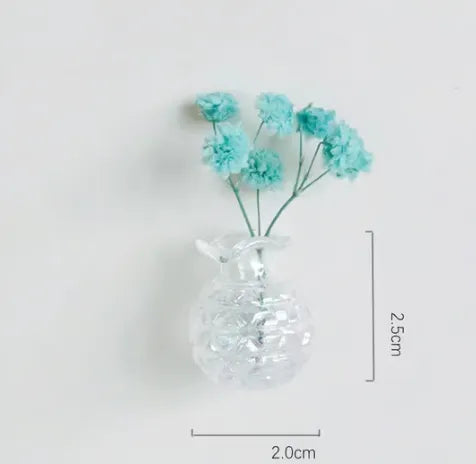 8-Pcs Mini Vase Fridge Magnets