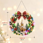 Christmas Pearl Diamond Painting Pendant Kit 9.84 Inch with LED Lights