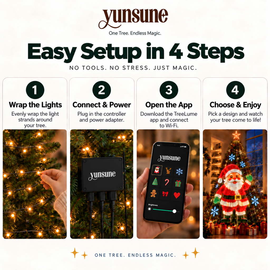 Yunsune Smart Animated Christmas Tree Lights