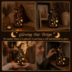 🧙Starlight Witch Night Light Figurine✨ | Halloween Witch Ornament with Warm LED Lights🌙